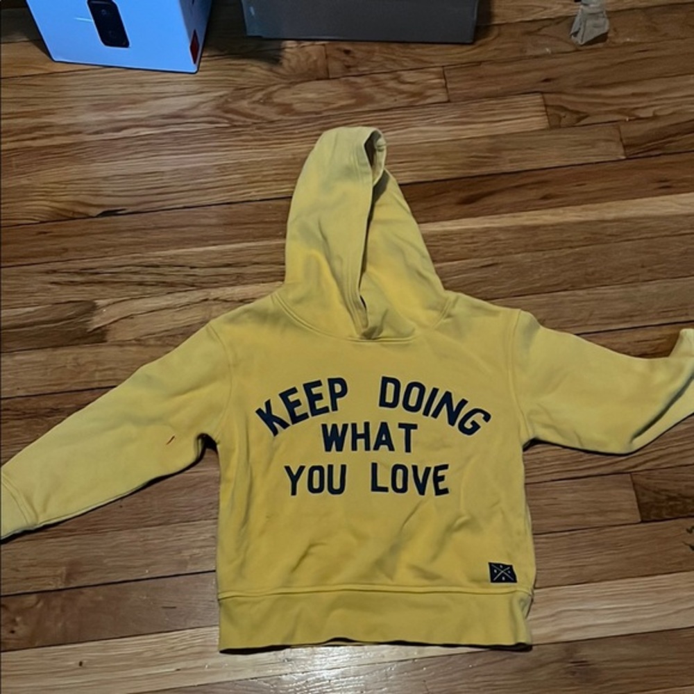 H&M US 4-6Y Yellow Kids Hoodie - Keep Doing What You Love